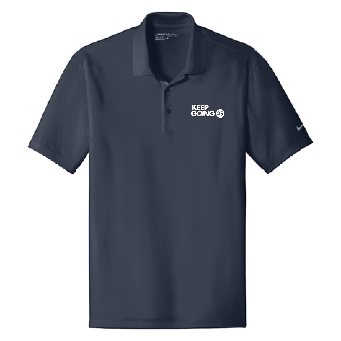 Keep Going 25 Embroidered Men's Polo