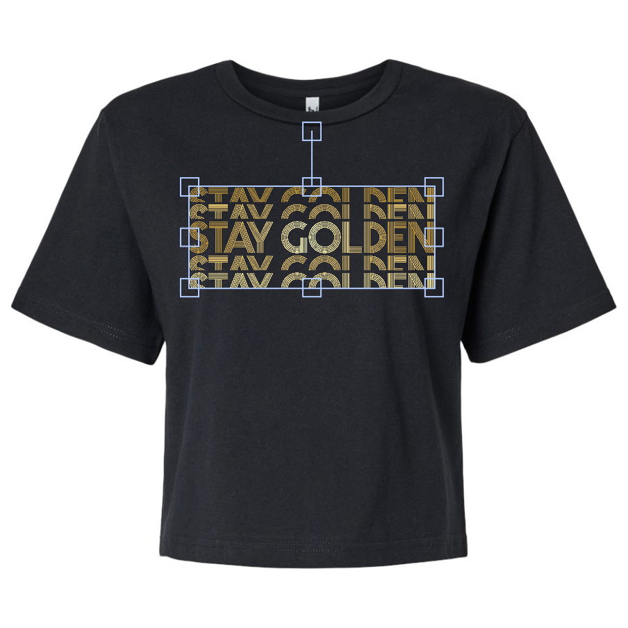 Stay Golden Boxy Cropped Women's Tee