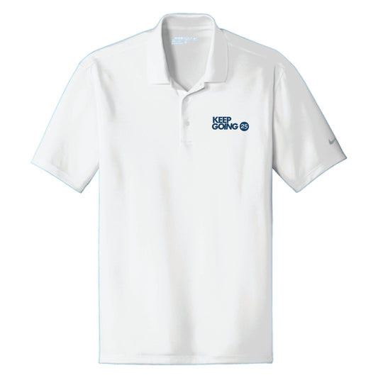 Keep Going 25 Embroidered Men's Polo
