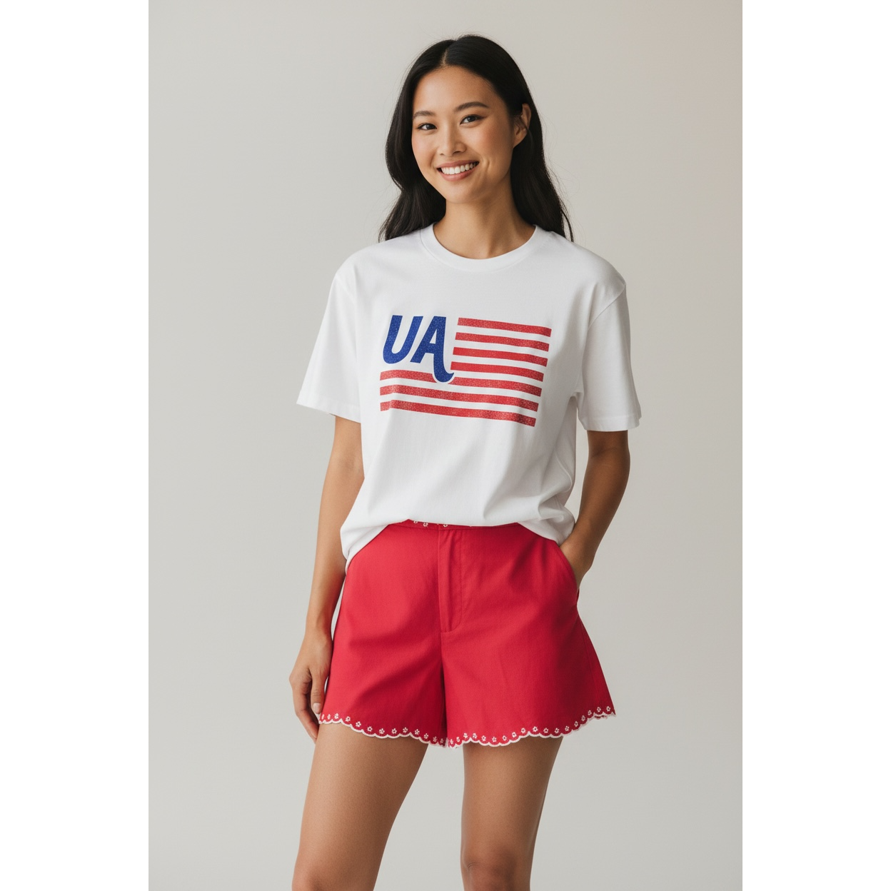 UA Flag Women's Heavyweight Boxy Tee