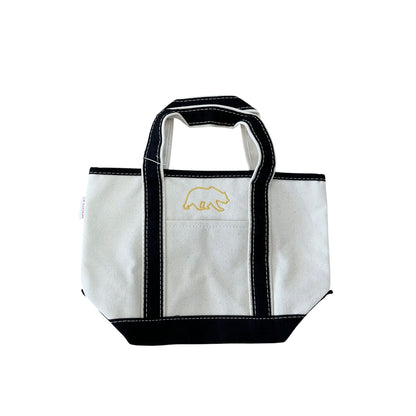 Embroidered Golden Bear Canvas Tote