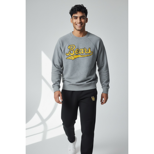 Vintage Bears Script Adult Crewneck Fleece