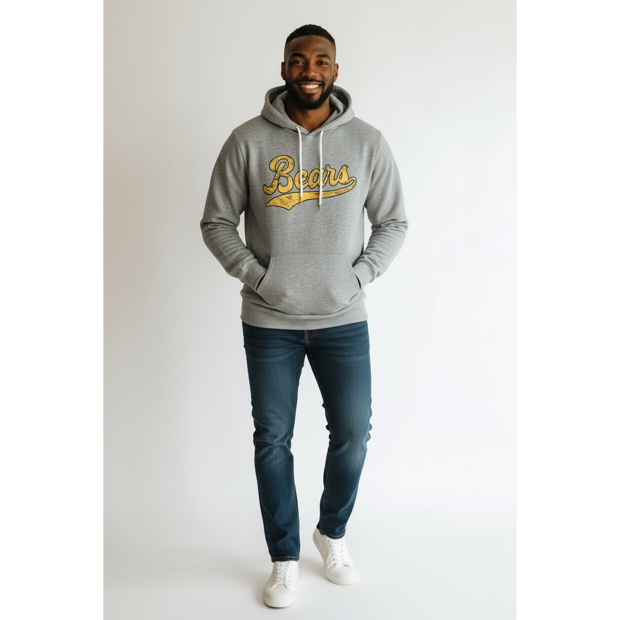 Script Bears Adult Hoodie