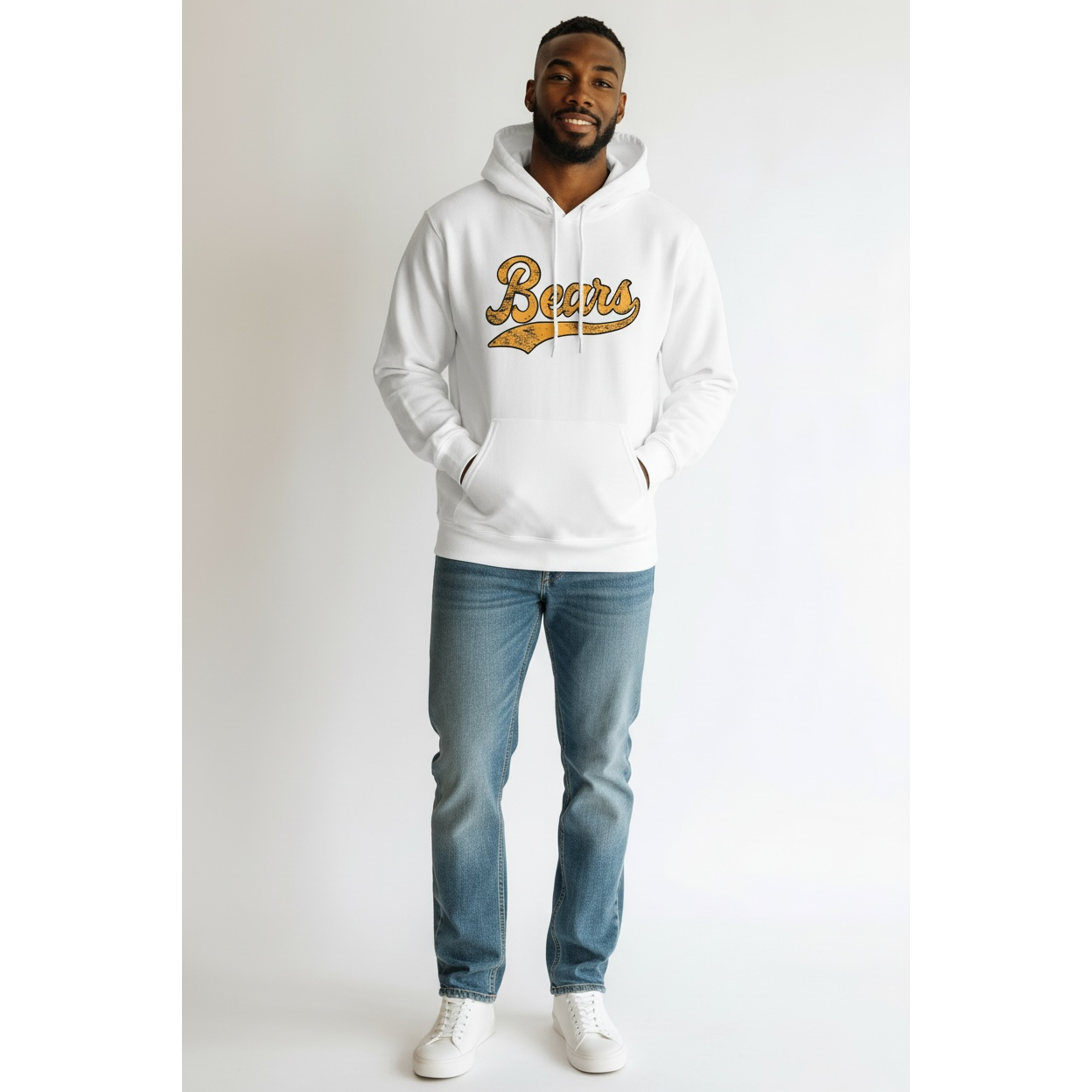 Script Bears Adult Hoodie