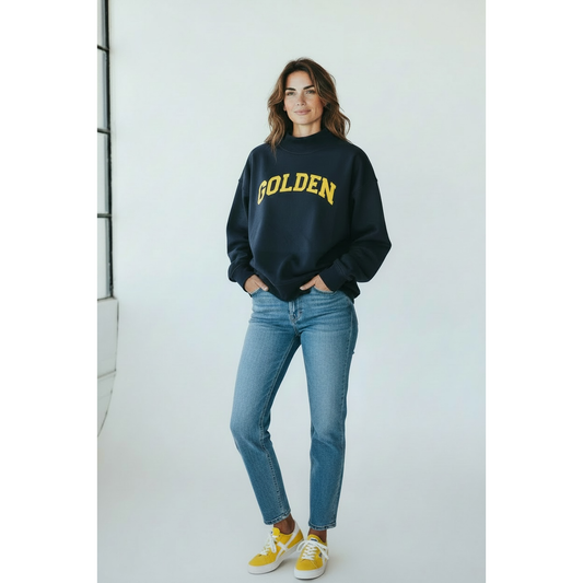 Golden Women's Mockneck Sweatshirt