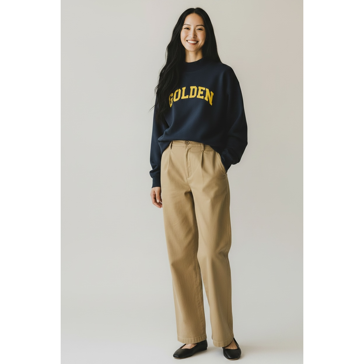 Golden Women's Mockneck Sweatshirt