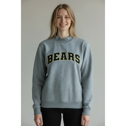 Embroidered Bears Women's Mockneck Sweatshirt