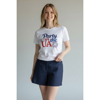 Party in the UA Women's Heavyweight Boxy Tee