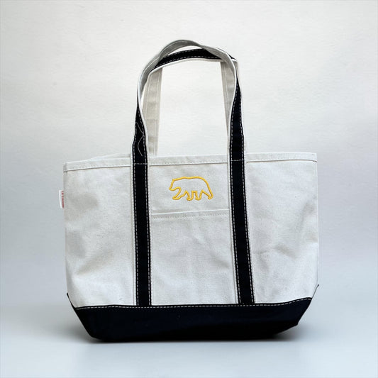 Embroidered Golden Bear Canvas Medium Tote